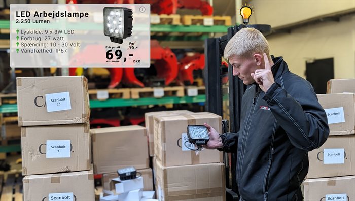 <span style="color:orange;">Vintererbjudande! </span>LED arbetslampa - 2.250 Lumen